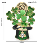 PENDRA Shamrocka Opal Shamrock Leaf Brooch