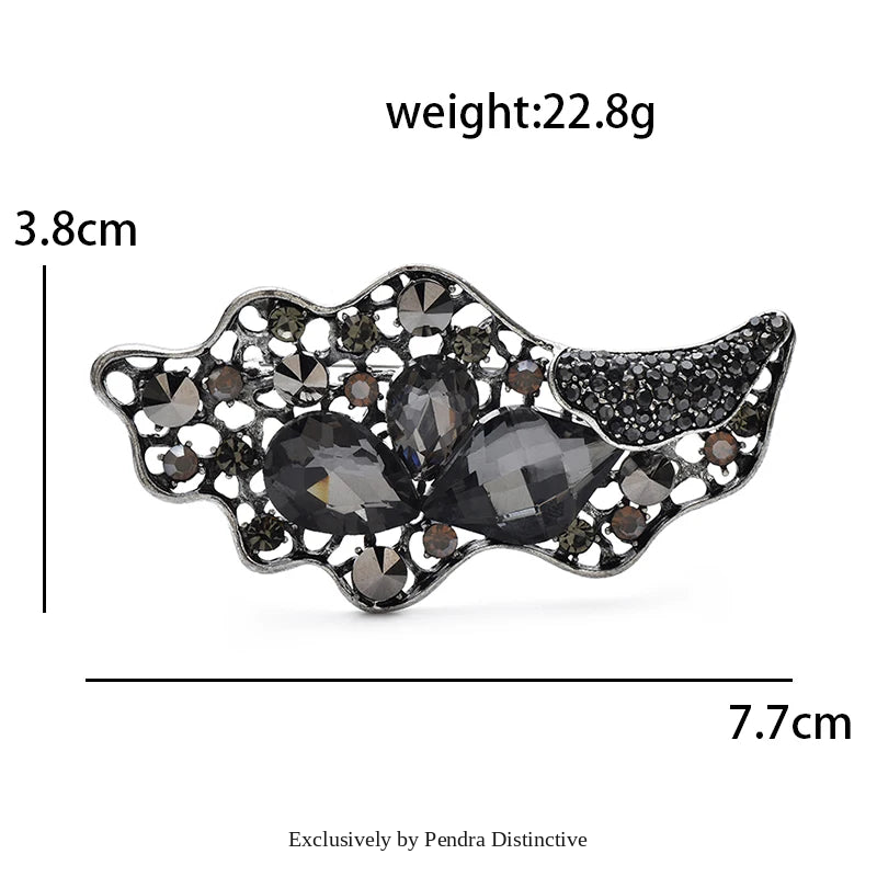 PENDRA Shella Crystal Shell Brooch