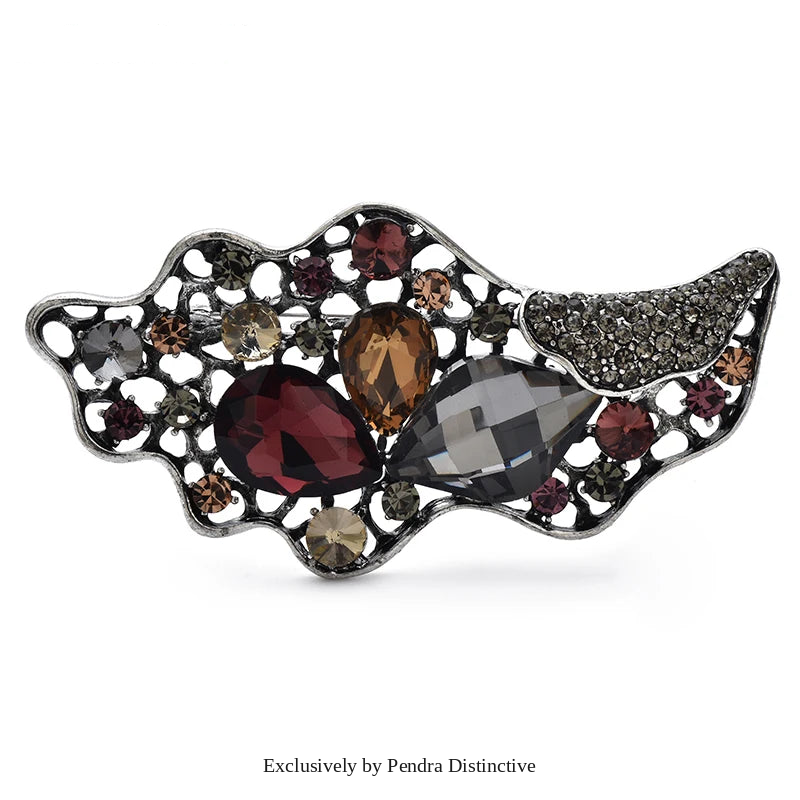PENDRA Shella Crystal Shell Brooch