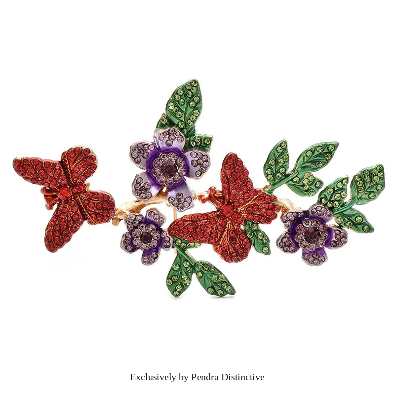 PENDRA Shining Butterflies Brooch