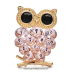 PENDRA Shining Crystal Owl Brooch