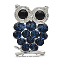 PENDRA Shining Crystal Owl Brooch