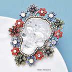 PENDRA Big Heavy Enamel Flower Wrench Jewelry Badge Brooch
