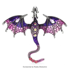 PENDRA Skyfire Rhinestone Dragon Brooch