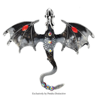 PENDRA Skyfire Rhinestone Dragon Brooch