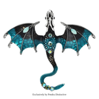 PENDRA Skyfire Rhinestone Dragon Brooch