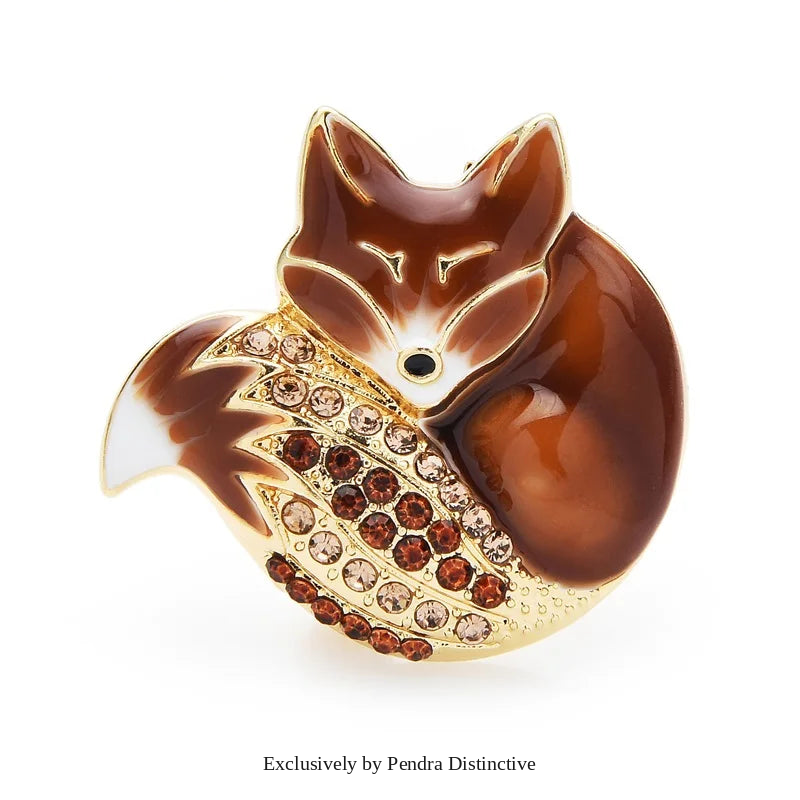 PENDRA Sleeping Fox Brooch