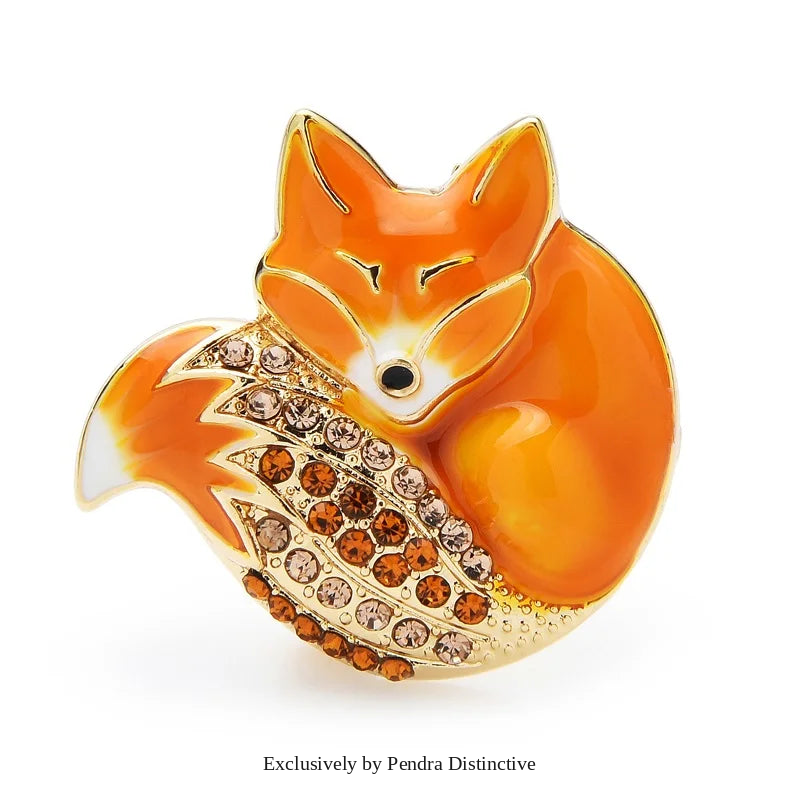 PENDRA Sleeping Fox Brooch