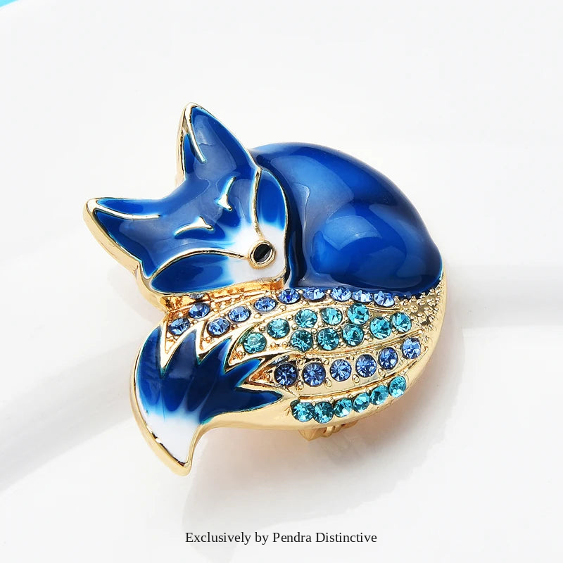 PENDRA Sleeping Fox Brooch