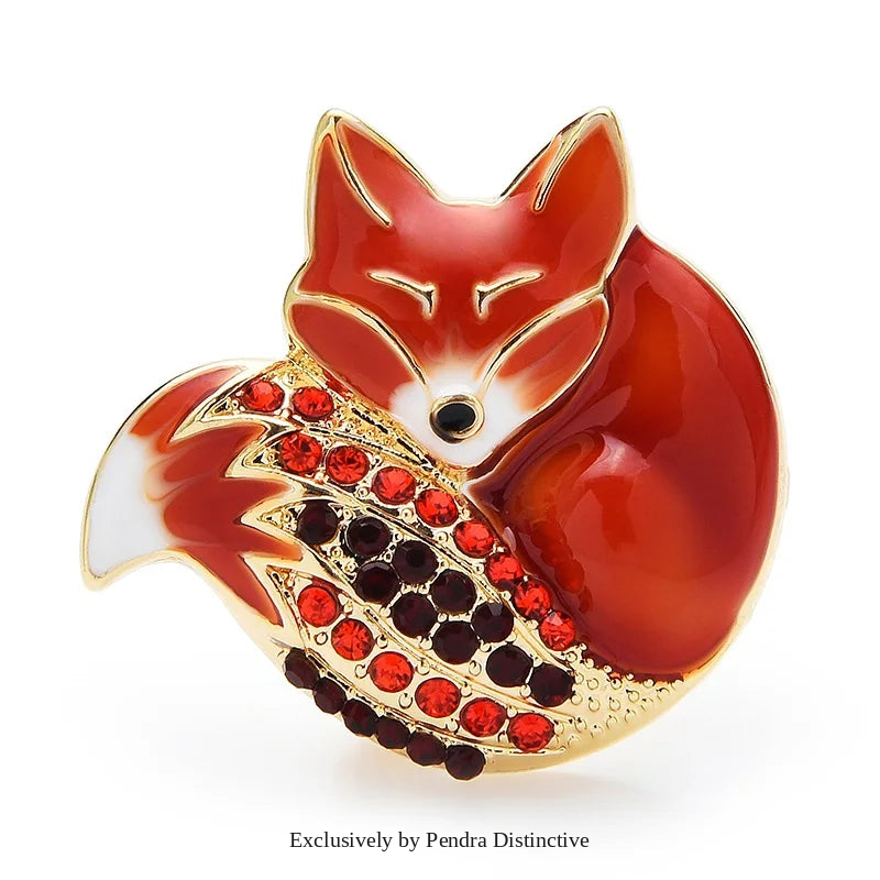 PENDRA Sleeping Fox Brooch