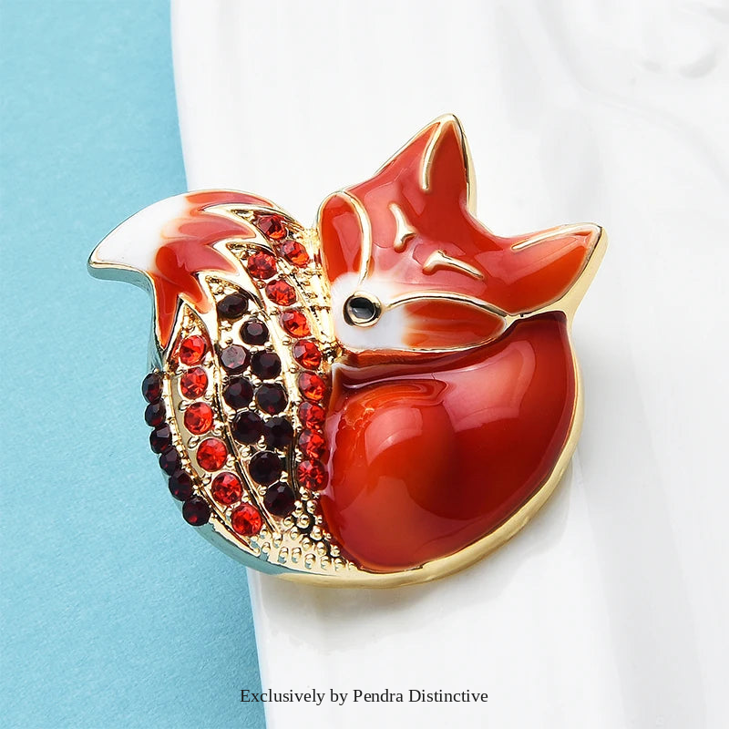 PENDRA Sleeping Fox Brooch