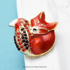 PENDRA Sleeping Fox Brooch