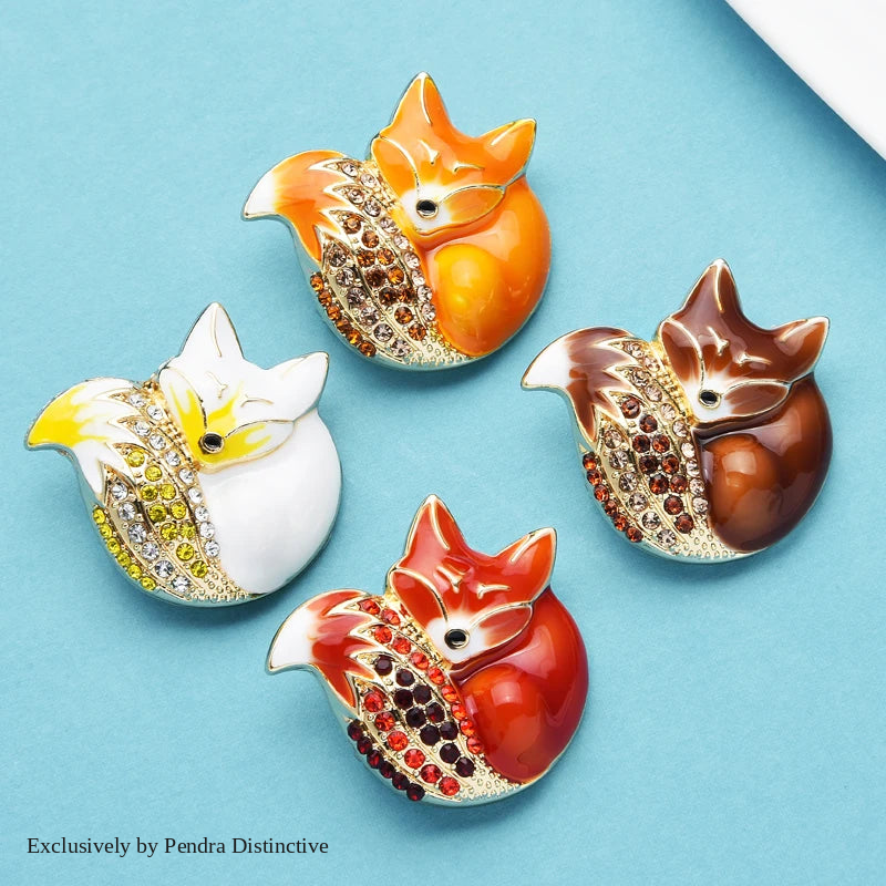 PENDRA Sleeping Fox Brooch