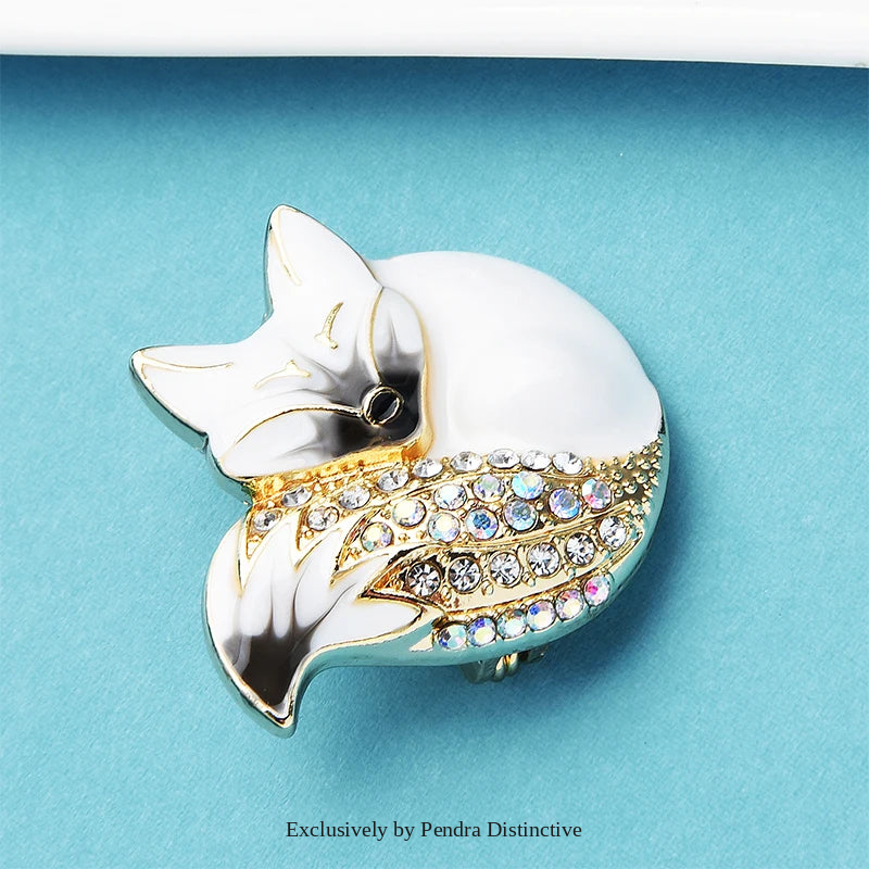 PENDRA Sleeping Fox Brooch