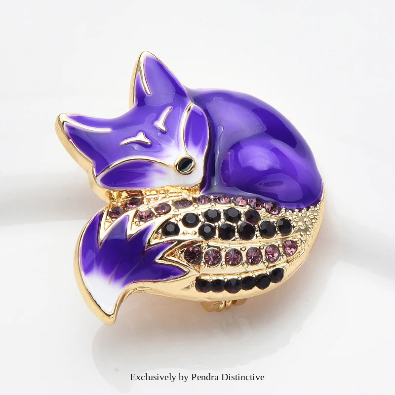 PENDRA Sleeping Fox Brooch