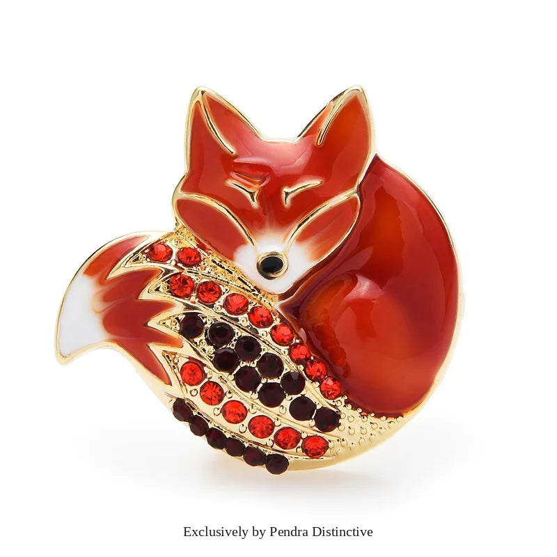 PENDRA Sleeping Fox Brooch