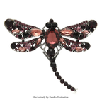PENDRA Smaller Size Crystal Dragonfly Brooch