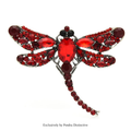 PENDRA Smaller Size Crystal Dragonfly Brooch
