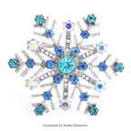 PENDRA Snowelle Blue Snowflake Brooch