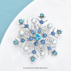 PENDRA Snowelle Blue Snowflake Brooch