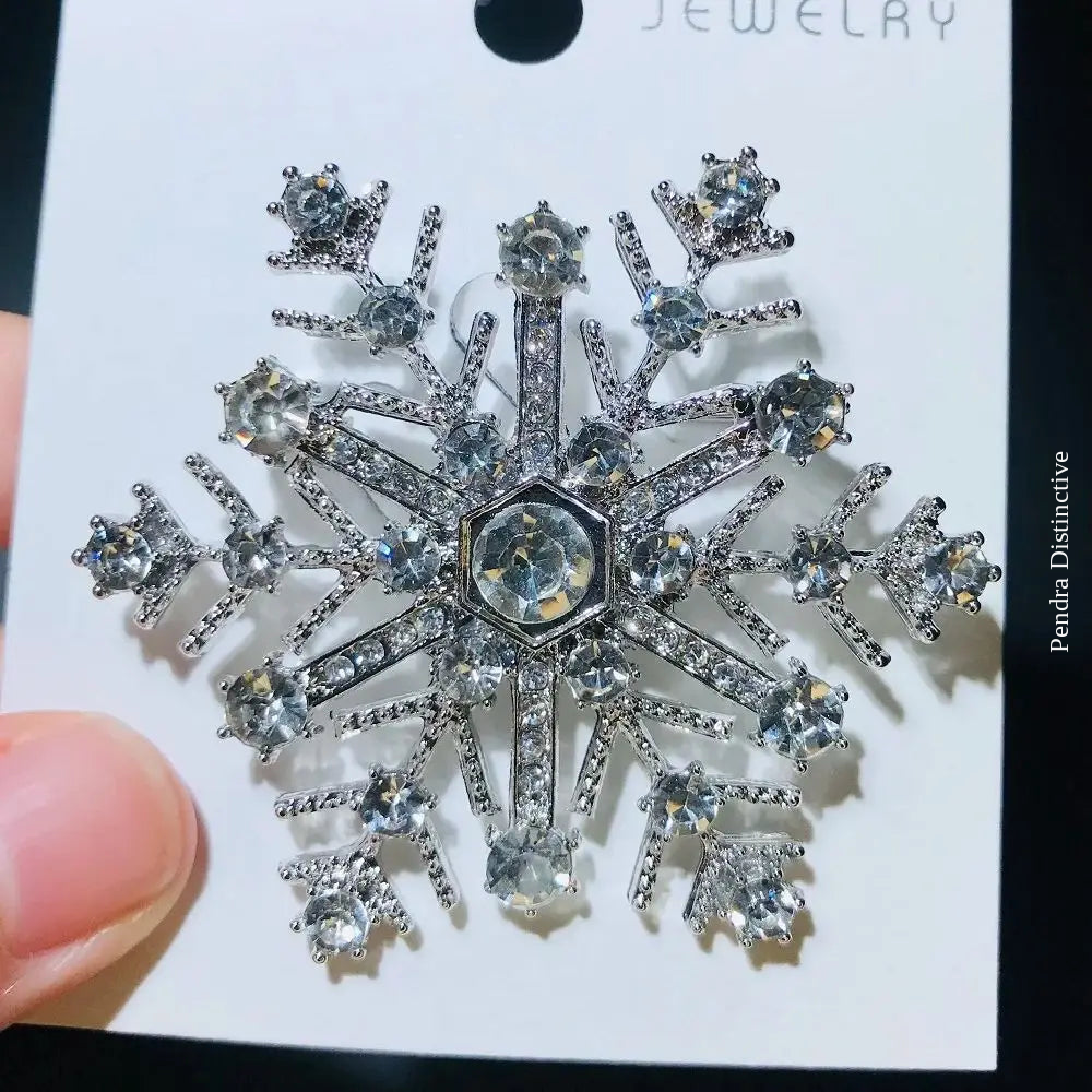 PENDRA Snowelle Blue Snowflake Brooch