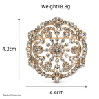 PENDRA Snowelle Sparkling Rhinestone Snowflake Brooch
