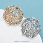 PENDRA Snowelle Sparkling Rhinestone Snowflake Brooch