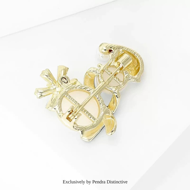 PENDRA Enamel Snowflake Snowman Brooch