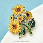 PENDRA Solara 2-Design Sunflower Brooch