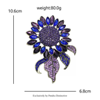 PENDRA Solara Big Blue Sunflower Brooch