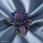 PENDRA Solara Big Blue Sunflower Brooch