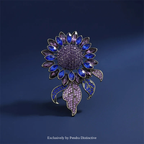PENDRA Solara Big Blue Sunflower Brooch