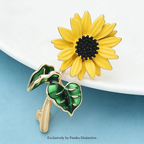 PENDRA Solara Cute Sunflower Brooch