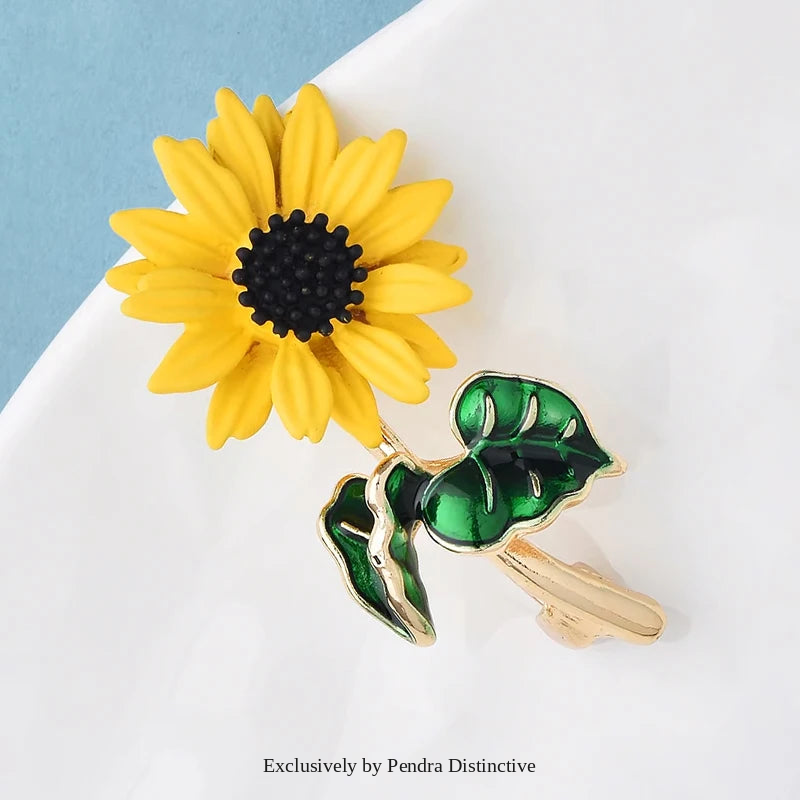 PENDRA Solara Cute Sunflower Brooch