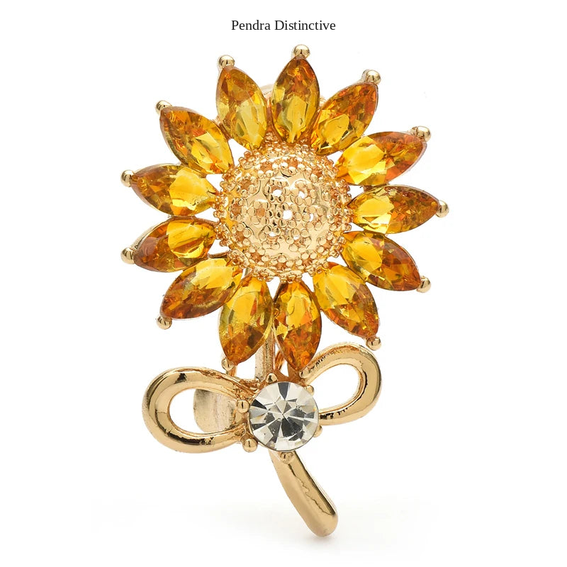 PENDRA Solara Lovely Sunflower Brooch