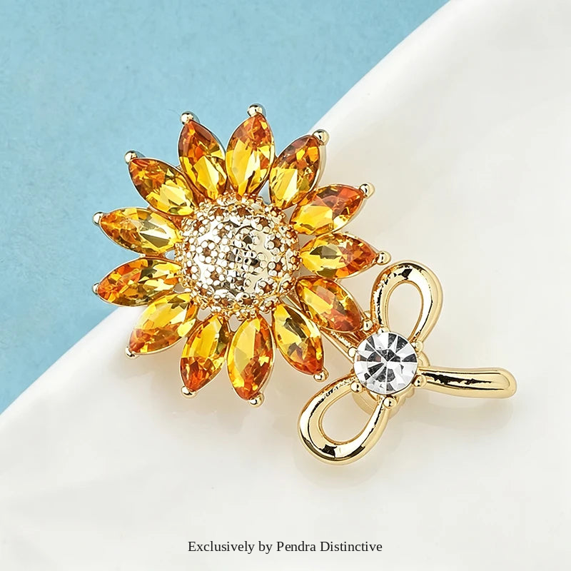 PENDRA Solara Lovely Sunflower Brooch