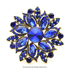 PENDRA Solara Luxury Crystal Sunflower Brooch