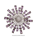 PENDRA Solara Rhinestone Round Sun Brooch