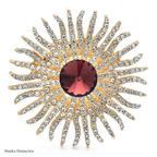 PENDRA Solara Shining Crystal Sun Brooch