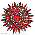 PENDRA Solara Sparkling Rhinestone Sun Brooch