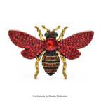 PENDRA Solis Rhinestone Bee Brooch