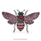 PENDRA Solis Rhinestone Bee Brooch