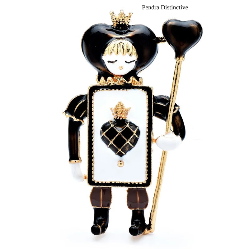 PENDRA Cute Spade Soldier Brooch