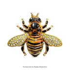 PENDRA Spark Rhinestone Bee Brooch