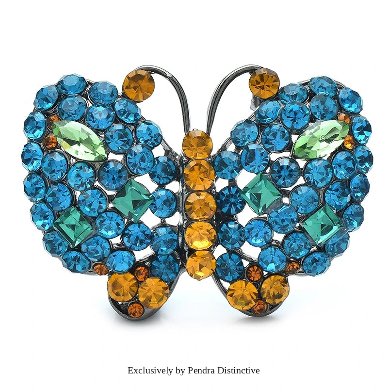 PENDRA Sparkling Butterfly Brooch