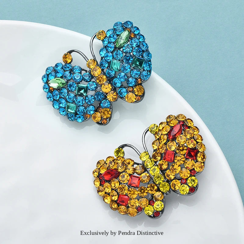 PENDRA Sparkling Butterfly Brooch