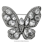 PENDRA Sparkling Butterfly Rhinestone Brooch