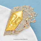 PENDRA Sparkling Face Brooch