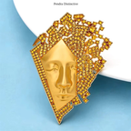 PENDRA Sparkling Face Brooch