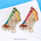 PENDRA Sparkling Music Cat Brooch